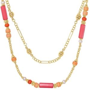 Kendra Scott Rachel multi strand necklace in pink multi